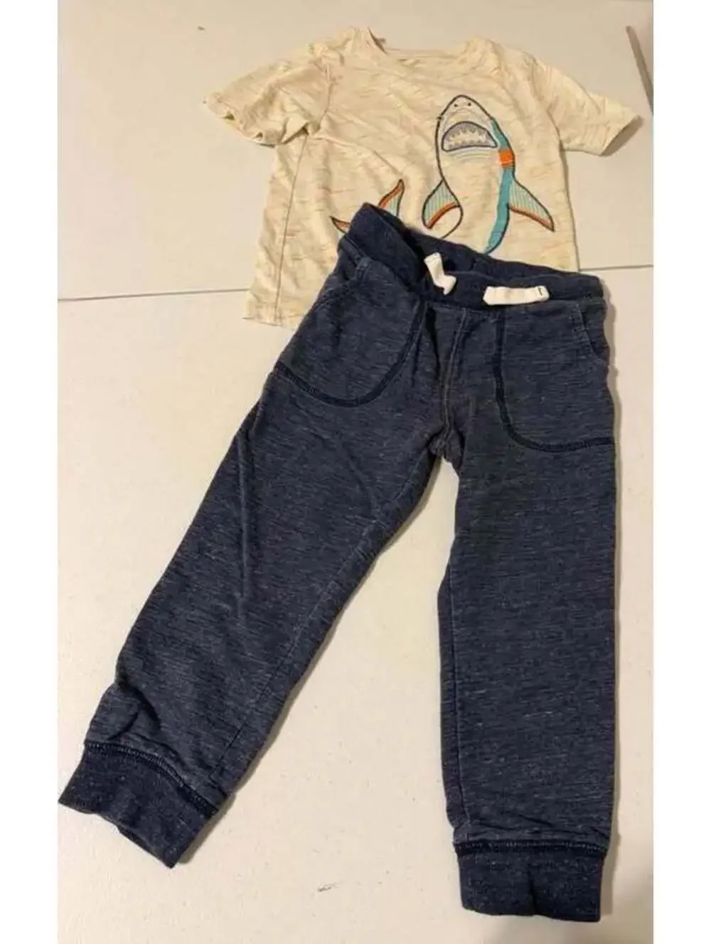 Carter's Toddler Boy 4T Shark Shirt and Jogger Pants Set